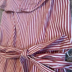 The cutest pinstripe jumpsuit